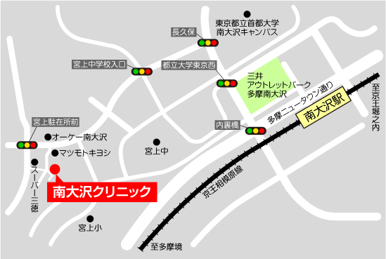 南大沢クリニック　地図